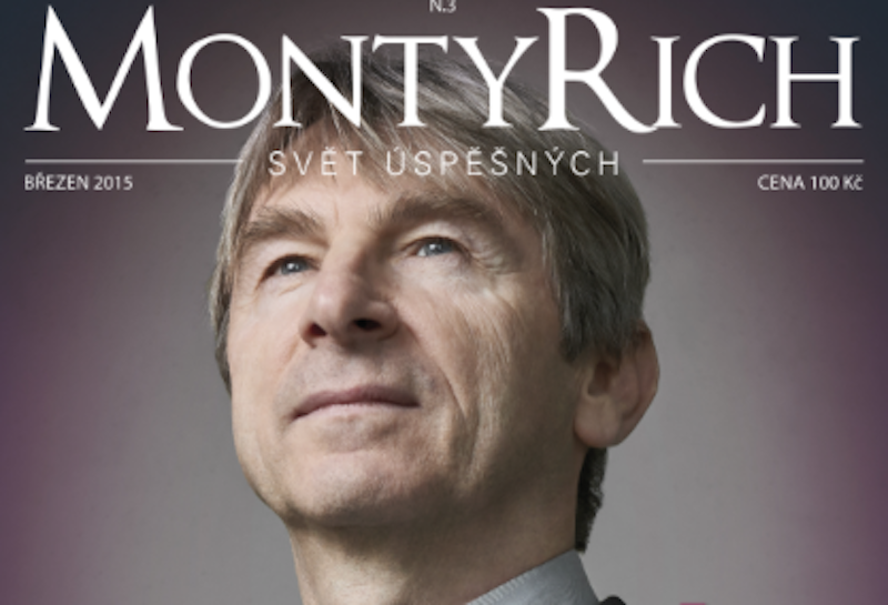 Titulní strana měsíčníku MontyRich. 